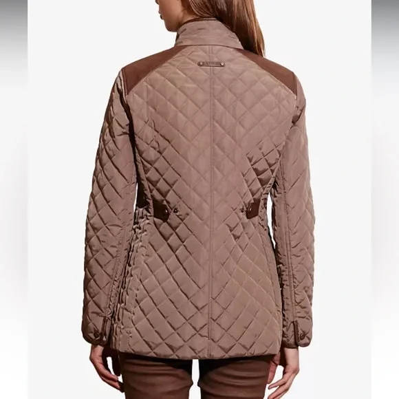 Ralph Lauren Quilted Jacket Faux Leather - Picture 11 of 11